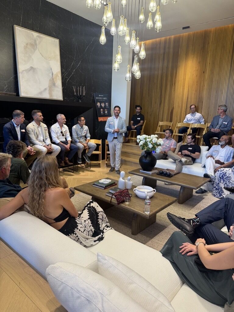 Speaking to a group in Austin