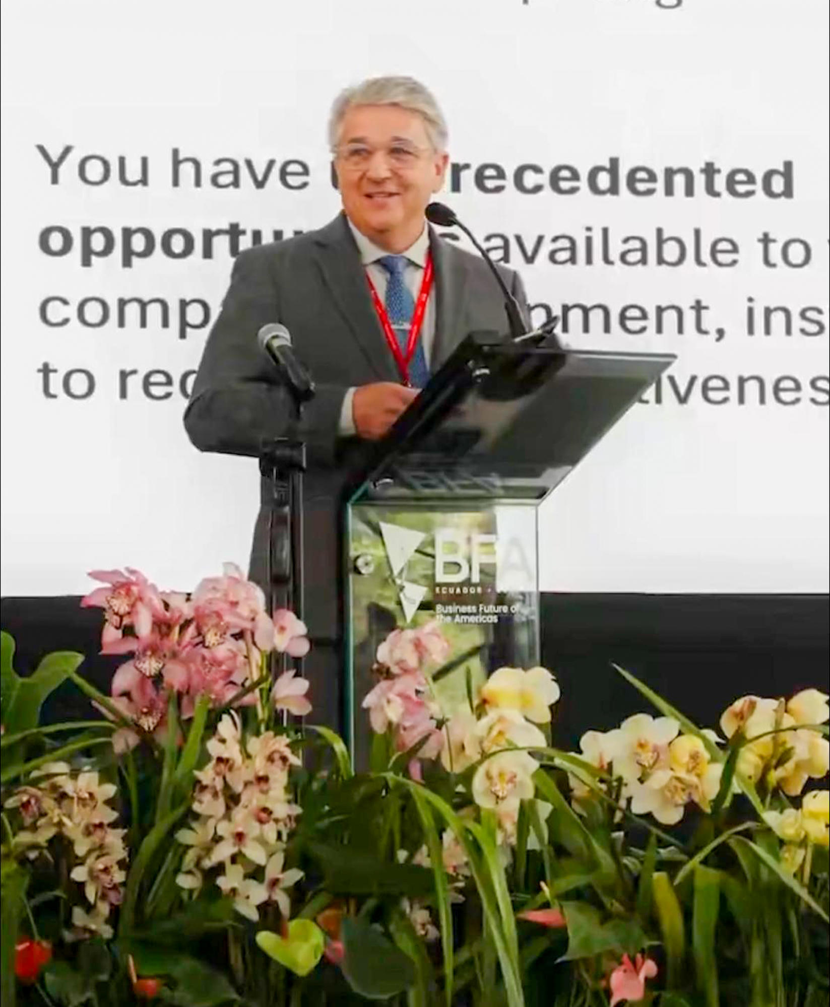 Speaking at Business Future of the Americas, Ecuador