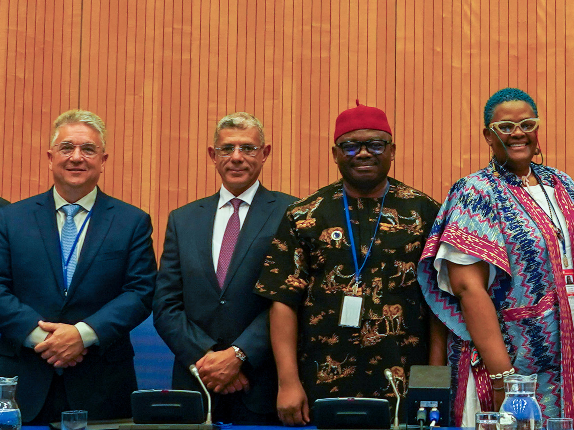 Panel members at the United Nations